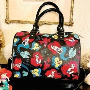 The Little Mermaid AOP ❤️Heart logo, Disney Loungefly Satchel Very Rare